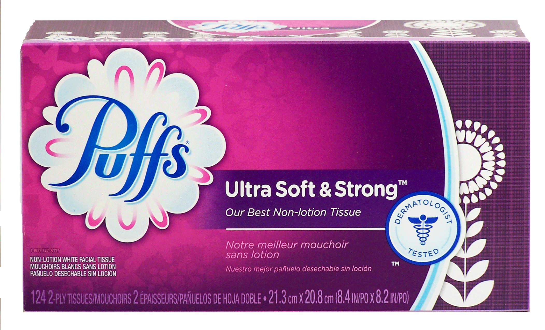 Puffs Ultra Soft & Strong  non-lotion white facial tissue, 2-ply Full-Size Picture